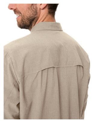 Vaude Rosemoor II Beige Long Sleeve Shirt