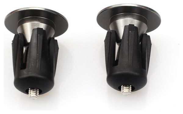 Bouchons de cintre vélo – 22 à 24 mm – Vis M4 – Gris