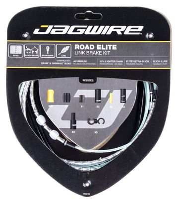 Kit Câble et Gaine Route Jagwire Road Elite Link pour Freins Argent