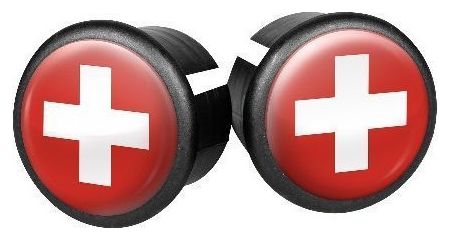 Capes de direction Suisse 20 mm rouges / blancs