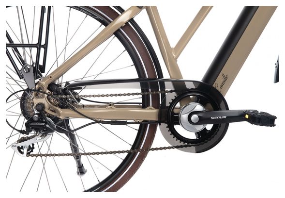 Vélo de Ville Électrique Bicyklet Camille Shimano Acera/Altus 8V 504 Wh 700 mm Beige Ivoire - Produit Reconditionné