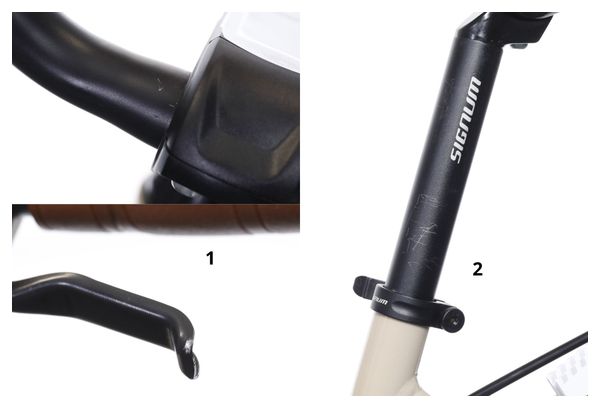 Vélo de Ville Électrique Bicyklet Camille Shimano Acera/Altus 8V 504 Wh 700 mm Beige Ivoire - Produit Reconditionné