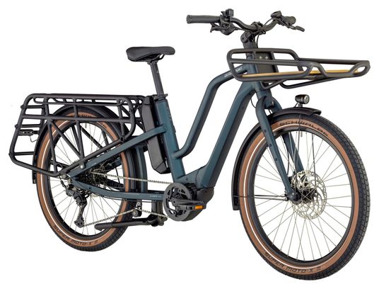Bergamont E-Cargoville LT Bicicletta elettrica Longtail Cargo Shimano Cues 10S 545 Wh 26'' Blu