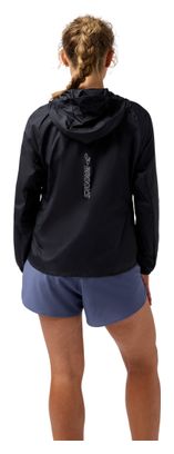Chaqueta cortaviento para mujer Brooks Canopy Packable Negro