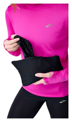Chaqueta cortaviento para mujer Brooks Canopy Packable Negro