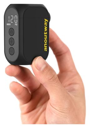 ANOUTWAY Mini-Elektropumpe - Kompakter 120PSI (8 bar) Kompressor - Digitalanzeige (bar oder PSI)