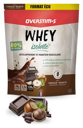 Proteïne Drink Overstims Whey Isolate Chocolade Hazelnoot 720g