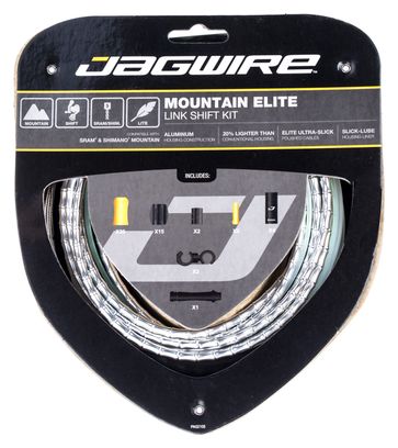 Kit Câble et Gaine VTT Jagwire Mountain Elite Link pour Dérailleur Argent