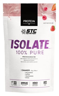 Boisson Protéinée STC Nutrition - Isolat 100% Pure - Pot de 750 g Fruits Rouge