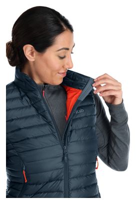 Ärmellose Daunenjacke Frau Rab Microlight Blau L