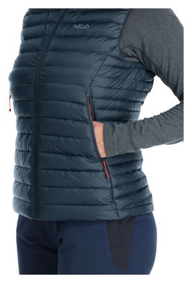 Ärmellose Daunenjacke Frau Rab Microlight Blau L