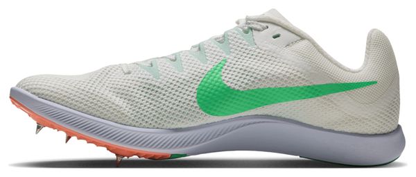 Nike Zoom Rival Distance atletiekschoenen, wit/groen/oranje, unisex