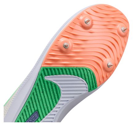 Nike Zoom Rival Distance atletiekschoenen, wit/groen/oranje, unisex