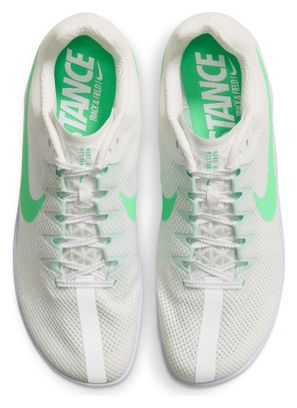 Nike Zoom Rival Distance atletiekschoenen, wit/groen/oranje, unisex