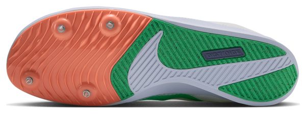 Nike Zoom Rival Distance atletiekschoenen, wit/groen/oranje, unisex