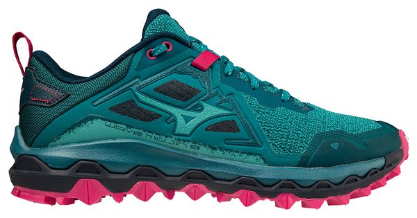 Chaussures de Trail Running Femme Mizuno Wave Mujin 8 Vert Bleu Rose