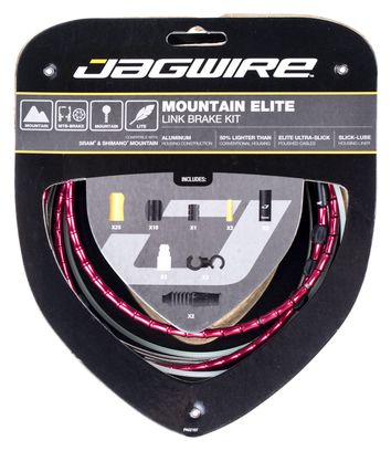 Kit Câble et Gaine VTT Jagwire Mountain Elite Link pour Freins Rouge