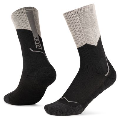 Buff Merino Midweight Crew Socks - Black