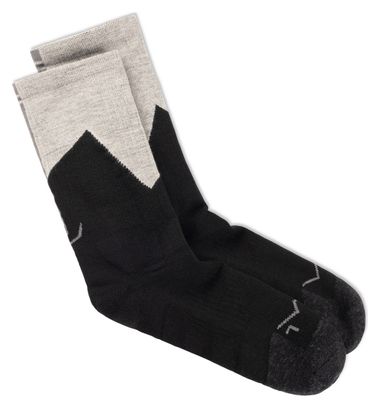 Buff Merino Midweight Crew Socks - Black