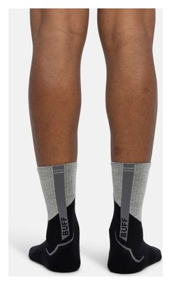 Buff Merino Midweight Crew Socks - Black