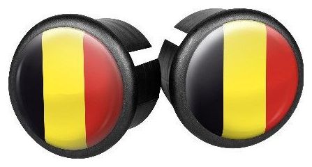 Capes de direction Belgique 20 mm jaune / noir / rouge