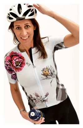 Maillot vélo maches coutres pour femmes print floral 8andCounting