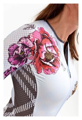 Maillot vélo maches coutres pour femmes print floral 8andCounting