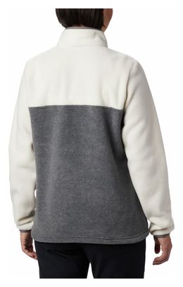 Columbia Benton Springs 1/2 Zip Women's Fleece Sweatshirt Grau/Weiß