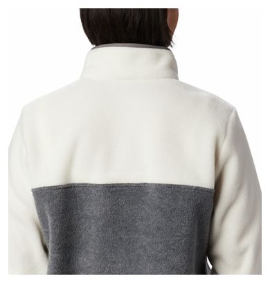 Columbia Benton Springs 1/2 Zip Women's Fleece Sweatshirt Grey/White
