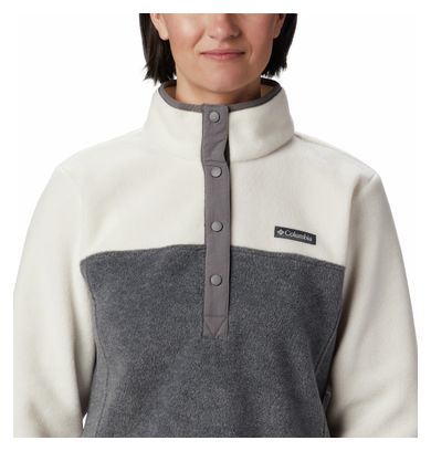 Columbia Benton Springs 1/2 Zip Women's Fleece Sweatshirt Grey/White