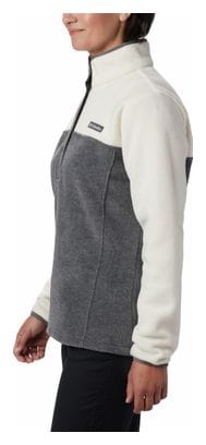 Columbia Benton Springs 1/2 Zip Women's Fleece Sweatshirt Grau/Weiß