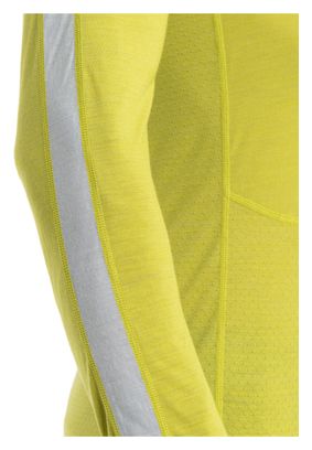 Camiseta interior de manga larga amarilla Icebreaker Merinos 125 ZoneKnit