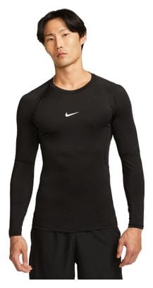 Nike Pro Langarm Trikot Schwarz Herren