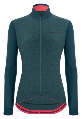 Santini Colore Puro Turquoise Womens Long Sleeve Jersey