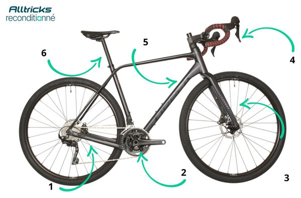 Orbea Terra H40 Gravel Bike with Shimano GRX 10-Speed Groupset, 700 mm Handlebar, Metallic Night Black, 2023 Model, Frame Size 180–185 cm – Refurbished Product