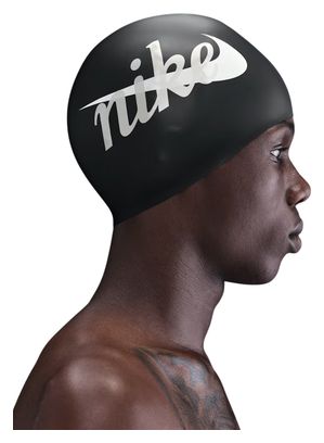 Gorro de baño de silicona Nike Swim negro