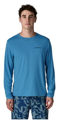 Patagonia Capilene Cool Long-Sleeve T-Shirt with Blue Logo for Men
