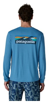 Patagonia Capilene Cool Long-Sleeve T-Shirt with Blue Logo for Men