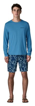 Patagonia Capilene Cool Long-Sleeve T-Shirt with Blue Logo for Men
