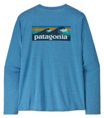 Patagonia Capilene Cool Long-Sleeve T-Shirt with Blue Logo for Men