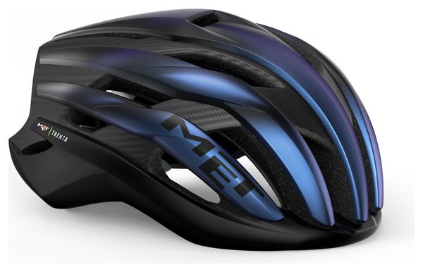 Casco MET Trenta 3 K Carbon Mips Azul Iridiscente Mate