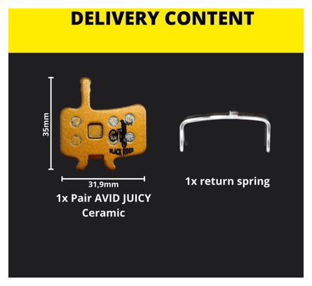 Plaquettes céramique AVID Juicy | Black Rider