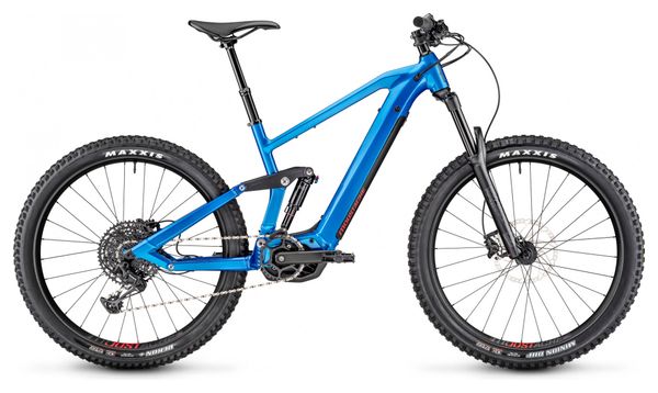 Moustache Samedi 27 Trail 4 Electric Full Suspension MTB Sram SX Eagle 12S 625 Wh 27.5'' Plus Outremer Blue 2020