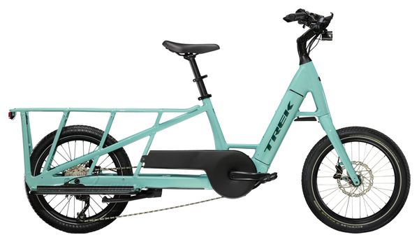 Trek Fetch+ 2 Shimano Deore 10V 500Wh 20'' Sage Green 2023 Elektrische Longtail Cargo Bike