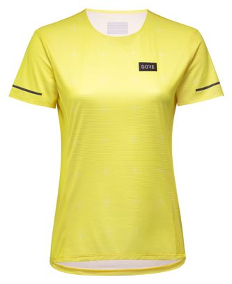 Maglia Gore Wear Context Daily a manica corta da donna giallo fluo
