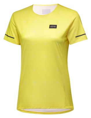 Camiseta de manga corta Gore Wear Context Daily para mujer Amarillo fluorescente