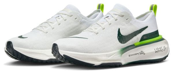 Chaussures de Running Nike ZoomX Invincible Run Flyknit 3 Blanc Vert