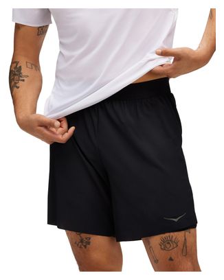2-in-1 Hoka Glide Run 7inch Shorts Black Men's