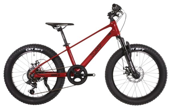 Scamp TallFox kinder-mountainbike met Shimano Tourney 7-speed versnelling, 20 inch, rood