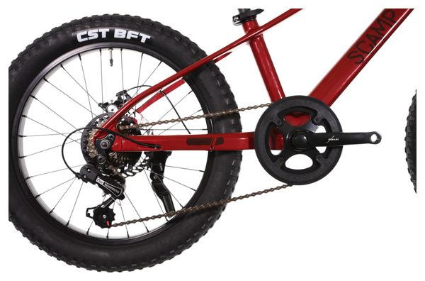 Scamp TallFox kinder-mountainbike met Shimano Tourney 7-speed versnelling, 20 inch, rood